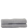 CB Gray Monogrammed Bath Towels (2) 