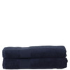CB Navy Monogrammed Bath Towels (2) 
