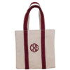 CB Four Bottle Wine Tote Monogrammed -Maroon 