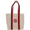 CB Four Bottle Wine Tote Monogrammed - Red 