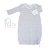 Paty Gray Newborn Baby Gown Monogrammed
