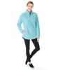 Monogrmmed Fleece Pullover Aqua Blue