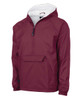 Maroon Monogrammed Pullover Rain Jacket