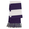 Purple and White Monogrammed Scarf