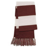 Maroon and white Monogrammed scarf