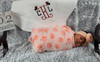 Monogrammed Baby Quilt with a Mouse design, Personalized quilt Embroidered with babys monogram