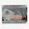 Monogrammed Baby Quilt with Lavender Floral Pattern