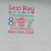 Everything Else Personalized Birth Announcement Quilt (Elephant) 