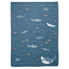 Knit shark baby blanket by Stephen Joseph