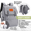 backpack Diaper bag by Kea Grey color and personalized