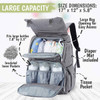 Insulated Bottle pocket of the Kea Grey unisex backpack diaper bag