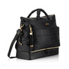 side view of black puffer baby weekender by Itzt Ritzy