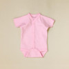 Baby Bodysuits pink full button down