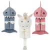 Hooded Baby Towels- Sharks and Unicorns, towels have shark heads for hoods or a Unicorn Head and tails at the bottom, can be personalized using embroidery