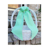 Green Monogrammed Easter Basket Bow