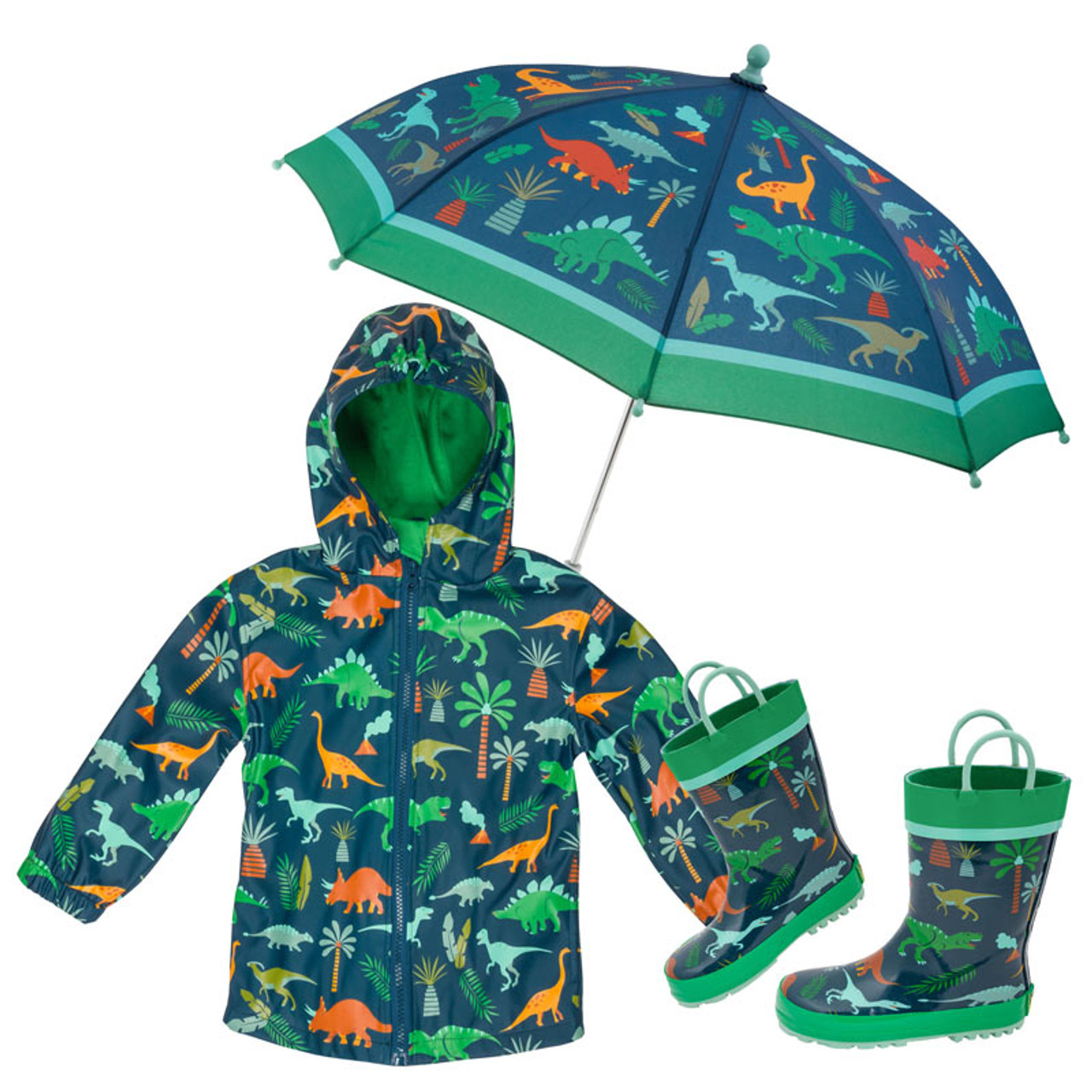 Dino Rain Coat Personalized Set - Lavington Designs LLC