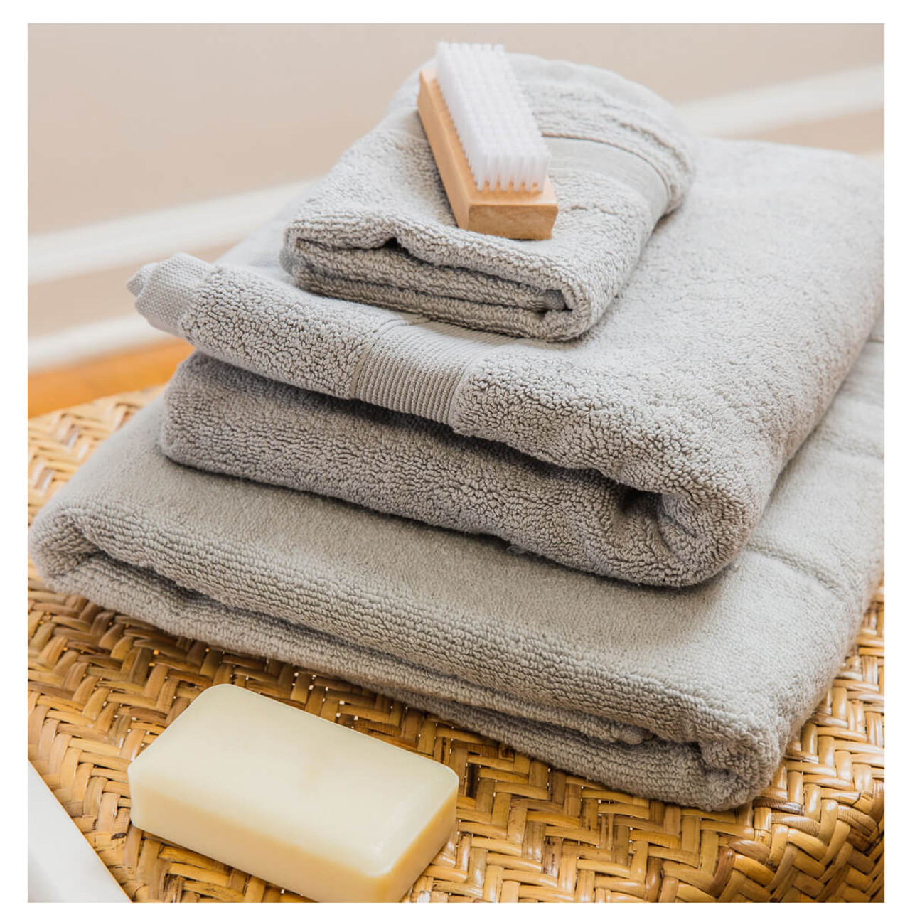 Monogrammed Towel Set Gray Lavington Designs Llc