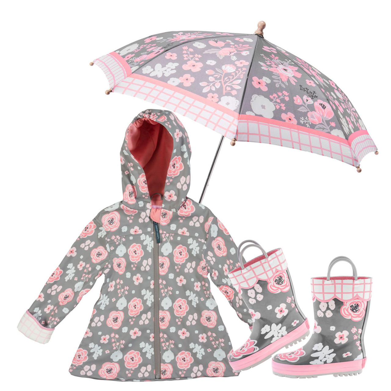 LBECLEY Kids Raincoat and Boots Set for Girls Pants Children'S Mud