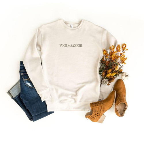 BELLA CANVAS Roman Numeral Sweatshirt 