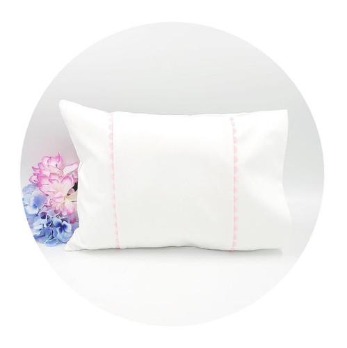 THE ROYALTY COLLECTION White Cotton Pique Baby / Travel Pillow 
