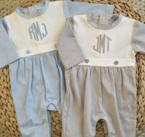  Monogrammed Boy Footie 