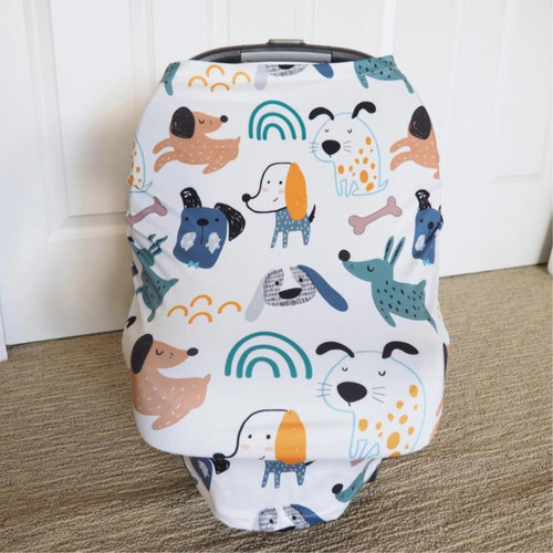  Breastfeeding/ Car Seat Cover Dog Print 