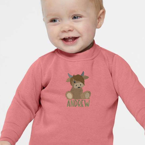 Infant Fleece One-Piece  Highland Cow 