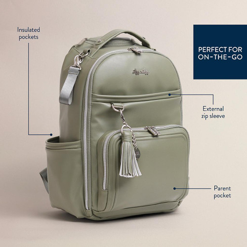  Itzy Ritzy Green DIaper Bag Backpack 