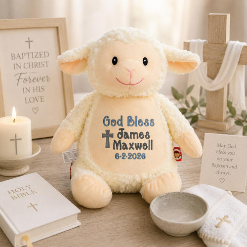 Cubbie Personalized God Bless Baptism Stuffed Animal – Choose Your Animal 