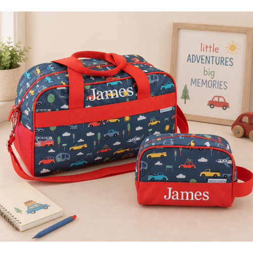 Stephen Joseph Personalized Vehicle Travel Bag Set for Kids 