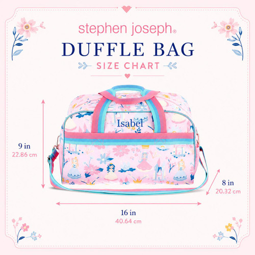 Stephen Joseph Personalized Princess Travel Bag Set for Girls 