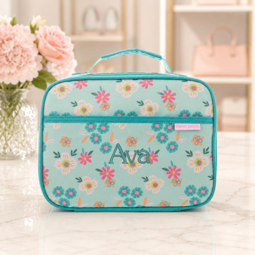 Stephen Joseph Personalized Kids Lunch Box – Floral Lunch Bag for Girls 