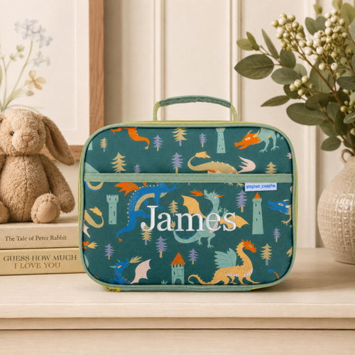 Stephen Joseph Personalized Dragon Lunch Box – Kids Fantasy Lunch Bag 