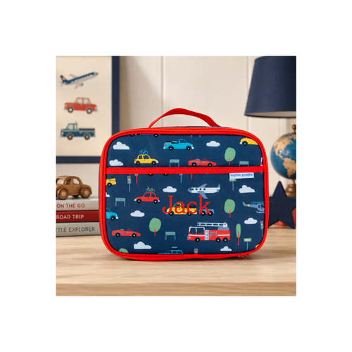 personalized Lunch Bag cars and trucks