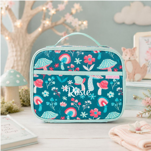 Stephen Joseph Personalized Mushroom Lunch Box – Kids Woodland Lunch Bag 