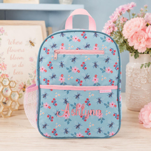 Stephen Joseph Personalized Bee Preschool Backpack for Girls 