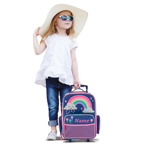 Child's rolling suitcase, Rainbow suitcase by Stephen Joseph