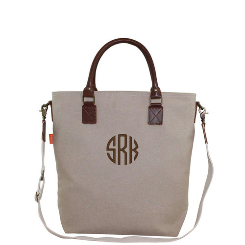 CB Monogrammed Jute Flight Bag 