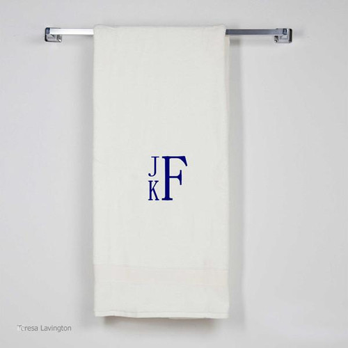 CB Bath Sheet Monogrammed Ivory 