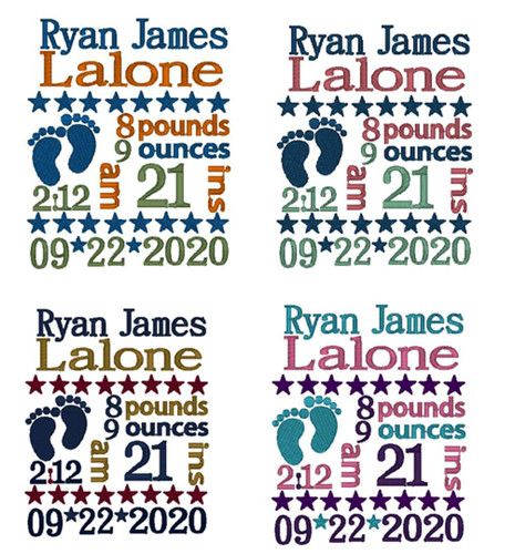 Cubbie Birth Info Stuffed Animal 