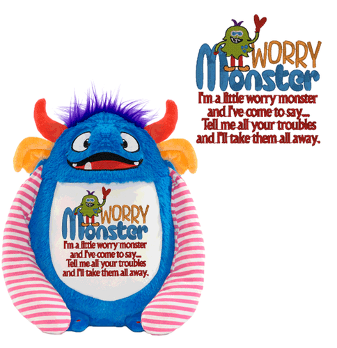 Worry Monster Stuffed Plush for Children dealing with stress