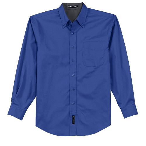 Royal Blue Monogrammed Button Down Oxford for bridesmaid Photos