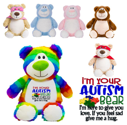 Cubbie Autism Bear- designs 