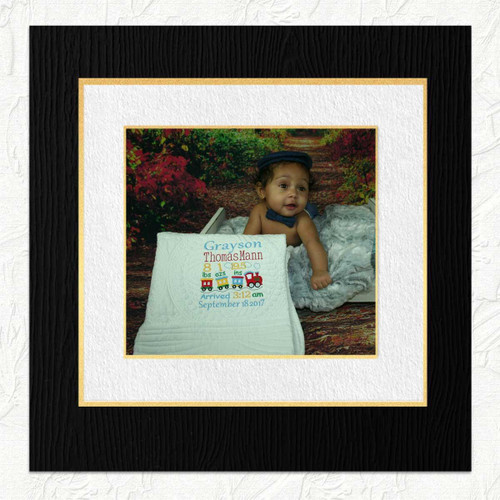 Everything Else Birth Stat Quilt- Train 