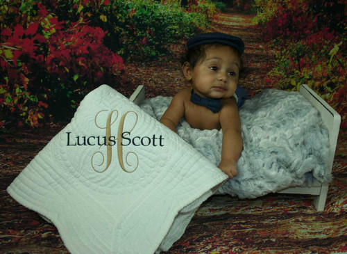 Monogrammed Baby Quilt