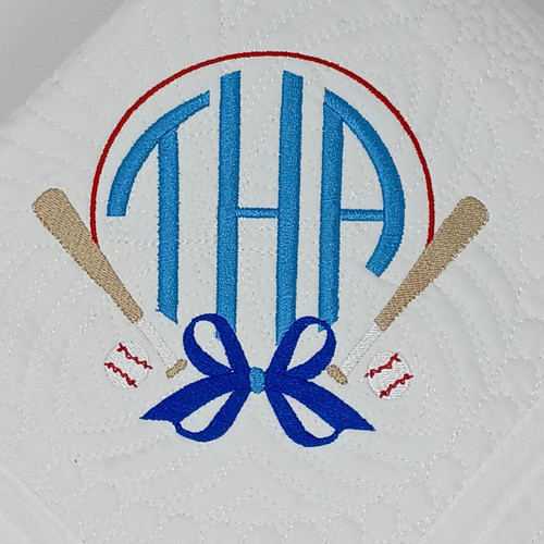 Everything Else Monogrammed Quilt-BASEBALL 