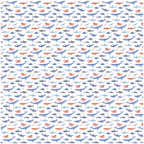 Muslin Baby Swaddlers Shark design by Stephen Joseph