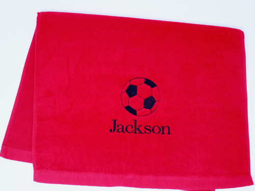 Soccer Towel Personalized with your name