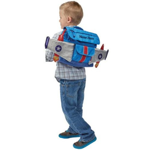Bixbee Boys rocket backpack personalized view