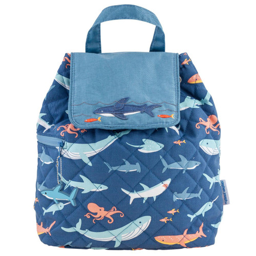 Stephen Joseph Shark All Over Print Quilted Backpack 